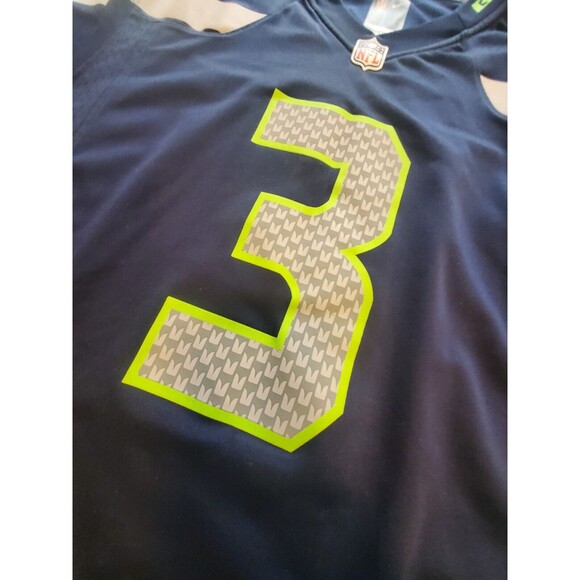 Nike On Field Russell Wilson #3 Seattle Seahawks Sewn NFL Football Jersey Mens L - Picture 2 of 12